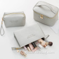 Travel Makeup Bag Custom Waterproof Toiletry PU Leather Custom Makeup Bag Supplier